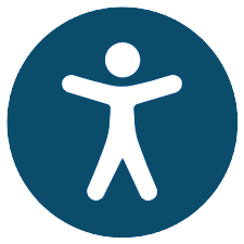 accessiBe icon showing a light stick figure on a dark circular background.