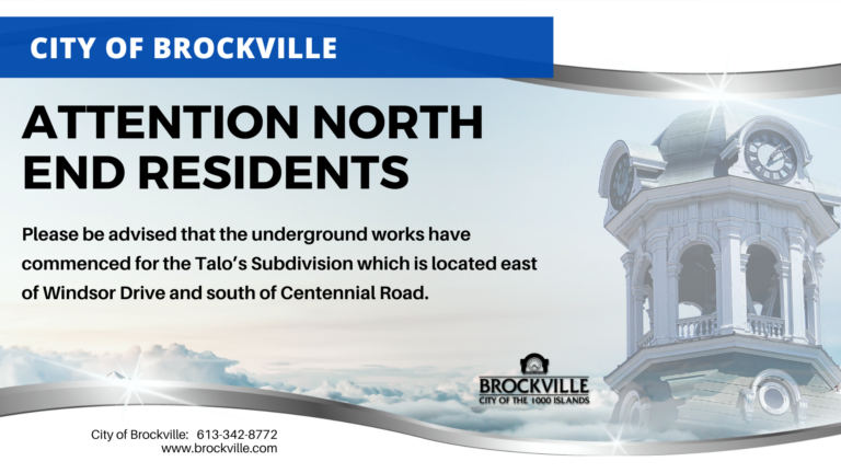 Underground Works in the North End of Brockville